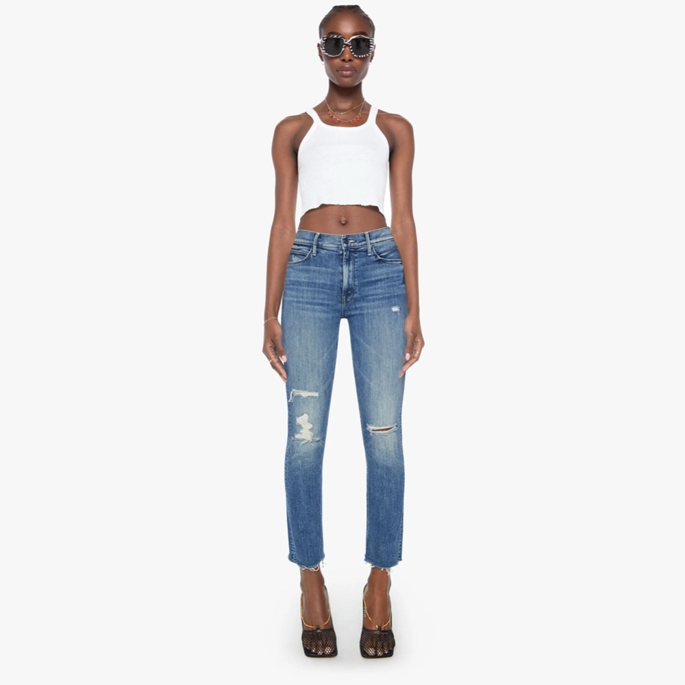 MORHER The Mid Rise Dazzler Ankle Fray in Weekend Warrior Size 31